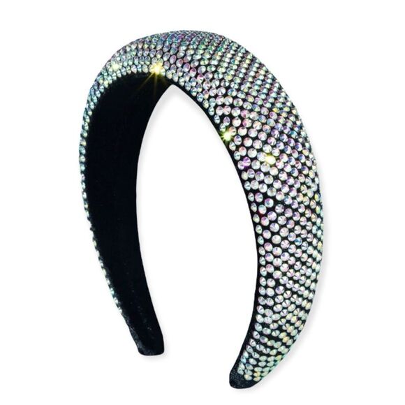 🆕Luxury Crystal Diamond Rhinestone Padded Headband - Picture 1 of 6
